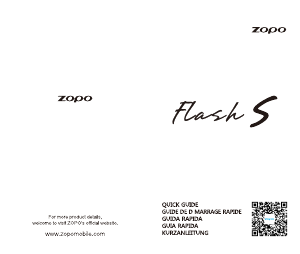 Mode d’emploi Zopo Flash S Téléphone portable