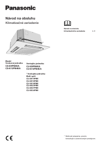 Návod Panasonic CS-E12PB4EA Klimatizácia