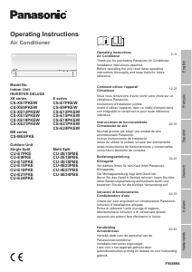 Mode d’emploi Panasonic CS-E12PKEW Climatiseur