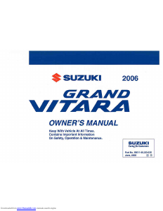 Manual Suzuki Grand Vitara (2006)