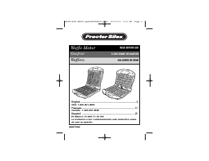 Manual de uso Proctor Silex 26050Y Gofrera