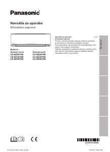 Priročnik Panasonic CS-NZ50TKE Klimatska naprava