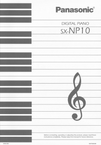 Manual Panasonic SX-NP10 Digital Piano