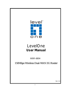 Manual LevelOne WBR-6804 Router