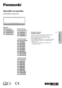 Priročnik Panasonic CS-TZ25TKEW1 Klimatska naprava