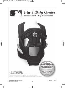 Manual Kolcraft MLB New York Yankees Baby Carrier