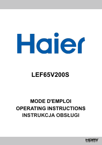 Mode d’emploi Haier LEF65V200S Téléviseur LED
