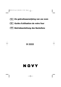 Manual Novy 2222 Oven