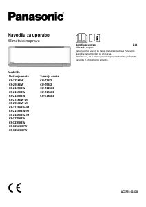 Priročnik Panasonic CS-Z18SKEW-M Klimatska naprava