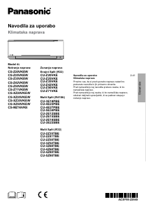 Priročnik Panasonic CS-Z25VKEW Klimatska naprava