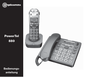 Bedienungsanleitung Amplicomms PowerTel 880 Schnurlose telefon