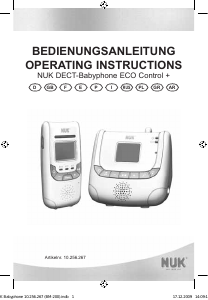 Instrukcja NUK Eco Control+ Niania elektroniczna