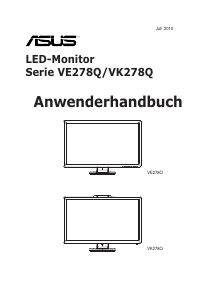 Bedienungsanleitung Asus VK278Q LED monitor