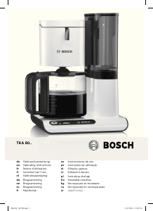 Manual Bosch TKA 8011 Máquina de café