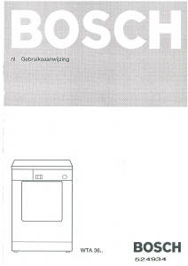 Handleiding Bosch WTA3600 Wasdroger