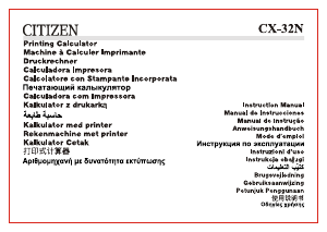 Instrukcja Citizen CX-32N Kalkulator z drukarką
