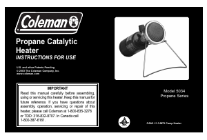 Manual Coleman SurvivalCat Heater