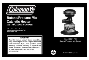 Manual Coleman XtremeCat Heater