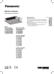 Manuál Panasonic CU-Z35UBEA Klimatizace