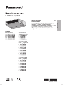 Priročnik Panasonic CU-Z60UBEA Klimatska naprava