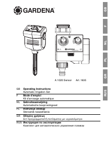 Handleiding Gardena A 1020 sensor Besproeiingscomputer