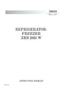 Manual Zanussi ZRB2925W Fridge-Freezer