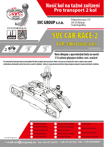 Instrukcja SVC Car Race-2 Bagażnik rowerowy