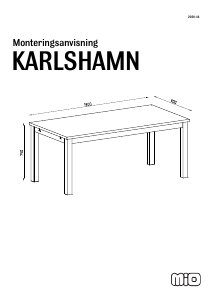 Manual Mio Karlshamn Masă bucătărie