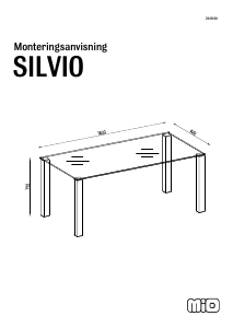 Brugsanvisning Mio Silvio Spisebord
