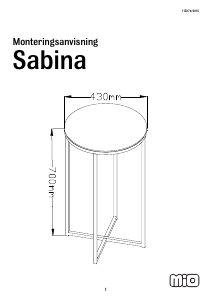 Manual Mio Sabina Bedside Table