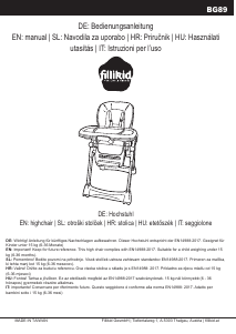 Priročnik Fillikid BG89 Otroški stolček za hranjenje