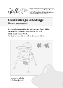 Manual Estella Kuk Baby High Chair