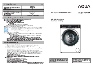 Hướng dẫn sử dụng Aqua AQD-A900F Máy giặt