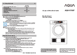 Hướng dẫn sử dụng Aqua AQH-V700F Máy giặt