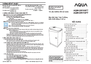 Hướng dẫn sử dụng Aqua AQW-DR105FT Máy giặt