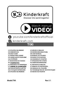 Manual de uso Kinderkraft Tixi Silla alta de bebé