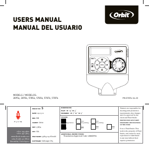 Manual de uso Orbit 57874 Contador de agua