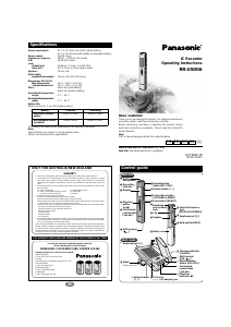 Manual Panasonic RR-US006EB Audio Recorder