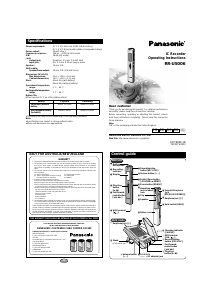 Handleiding Panasonic RR-US006GK Audiorecorder