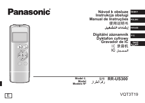 Manuál Panasonic RR-US300 Audiozáznamník