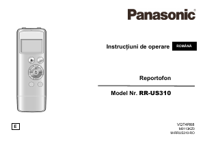 Manual Panasonic RR-US310E Reportofon