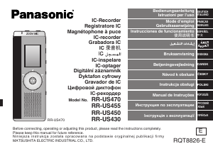 Руководство Panasonic RR-US455 Магнитофон