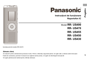 Manual Panasonic RR-US490 Reportofon