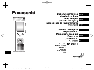 Manuale Panasonic RR-US511 Registratore vocale