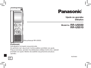 Priručnik Panasonic RR-US550 Audiosnimač