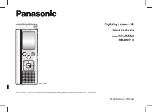 Návod Panasonic RR-US550 Záznamník zvuku