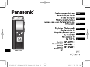 Mode d’emploi Panasonic RR-US551 Enregistreur numérique