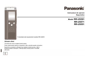 Manual Panasonic RR-US551 Reportofon