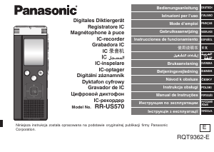 Manuál Panasonic RR-US570 Audiozáznamník
