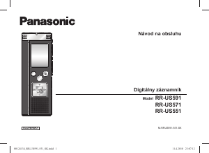 Návod Panasonic RR-US571 Záznamník zvuku